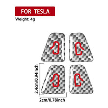 Load image into Gallery viewer, For Tesla Model 3 2019-2023 / Y 2019-2024 4pcs/Set Carbon Fiber Car Door Switch Decorative Sticker with Label, For Tesla Model 3 2019-2023 / Y 2019-2024 Car Door Switch