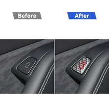 Load image into Gallery viewer, For Tesla Model 3 2019-2023 / Y 2019-2024 4pcs/Set Carbon Fiber Car Door Switch Decorative Sticker with Label, For Tesla Model 3 2019-2023 / Y 2019-2024 Car Door Switch