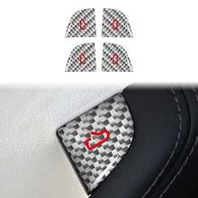 Load image into Gallery viewer, For Tesla Model 3 New Edition 2023+ 4pcs/Set Carbon Fiber Car Door Switch Decorative Sticker with Label, For Tesla Model 3 New Edition 2023+ Car Door Switch