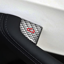 Load image into Gallery viewer, For Tesla Model 3 New Edition 2023+ 4pcs/Set Carbon Fiber Car Door Switch Decorative Sticker with Label, For Tesla Model 3 New Edition 2023+ Car Door Switch