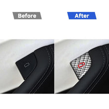 Load image into Gallery viewer, For Tesla Model 3 New Edition 2023+ 4pcs/Set Carbon Fiber Car Door Switch Decorative Sticker with Label, For Tesla Model 3 New Edition 2023+ Car Door Switch