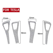 Load image into Gallery viewer, For Tesla Model 3 2017-2022 / Y 2020-2024 4pcs/Set Carbon Fiber Car Door Switch Panel Decorative Sticker, Car Door Switch Panel
