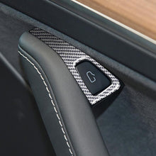 Load image into Gallery viewer, For Tesla Model 3 2017-2022 / Y 2020-2024 4pcs/Set Carbon Fiber Car Door Switch Panel Decorative Sticker, Car Door Switch Panel