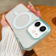 Load image into Gallery viewer, Contrast Color Gradient Transparent MagSafe Phone Case, For iPhone 11, For iPhone 11 Pro
