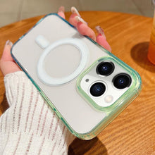 Load image into Gallery viewer, Contrast Color Gradient Transparent MagSafe Phone Case, For iPhone 11, For iPhone 11 Pro