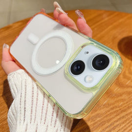 Contrast Color Gradient Transparent MagSafe Phone Case, For iPhone 15 Plus, For iPhone 15, For iPhone 14 Plus, For iPhone 14, For iPhone 14 Pro, For iPhone 14 Pro Max, For iPhone 13 Pro Max, For iPhone 13 Pro, For iPhone 13, For iPhone 13 mini         ...