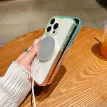 Load image into Gallery viewer, Contrast Color Gradient Transparent MagSafe Phone Case, For iPhone 11, For iPhone 11 Pro