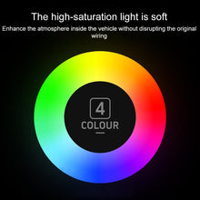 Load image into Gallery viewer, 4pcs Car USB LED Atmosphere Light, White Light, Blue Light, Red Light, Ice Blue Light