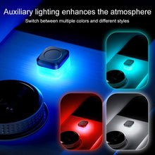 Load image into Gallery viewer, 4pcs Car USB LED Atmosphere Light, White Light, Blue Light, Red Light, Ice Blue Light