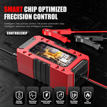 Load image into Gallery viewer, FOXSUR FBC1206F 12V 6A Car Motorcycle Battery Charger Smart Repair Multi-function Charger, EU Plug, US Plug, UK Plug, AU Plug