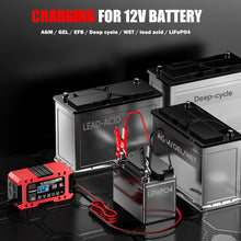 Load image into Gallery viewer, FOXSUR FBC1206F 12V 6A Car Motorcycle Battery Charger Smart Repair Multi-function Charger, EU Plug, US Plug, UK Plug, AU Plug