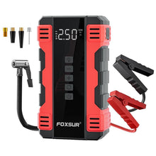 Load image into Gallery viewer, FOXSUR Car Emergency Starter Power Supply Multi-function Portable Car Air Pump
