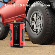 Load image into Gallery viewer, FOXSUR Car Emergency Starter Power Supply Multi-function Portable Car Air Pump