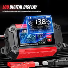 Load image into Gallery viewer, FOXSUR FTC-1206 2 in 1 12V Charging Tester Integrated Machine Car Motorcycle Battery Charger Tester, EU Plug, US Plug, UK Plug, AU Plug