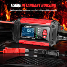 Load image into Gallery viewer, FOXSUR FTC-1206 2 in 1 12V Charging Tester Integrated Machine Car Motorcycle Battery Charger Tester, EU Plug, US Plug, UK Plug, AU Plug