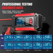 Load image into Gallery viewer, FOXSUR FTC-1206 2 in 1 12V Charging Tester Integrated Machine Car Motorcycle Battery Charger Tester, EU Plug, US Plug, UK Plug, AU Plug