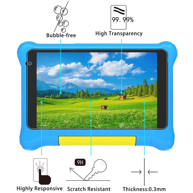 2pcs 9H 0.3mm Explosion-proof Tempered Glass Film, For HotLight TK707 7 inch