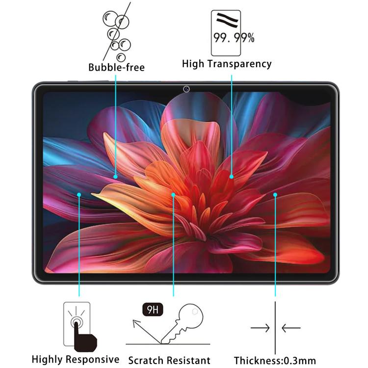 2pcs 9H 0.3mm Explosion-proof Tempered Glass Film, For JIKOCXN C30 10.1 inch