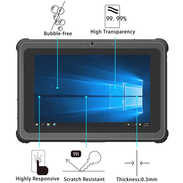 2pcs 9H 0.3mm Explosion-proof Tempered Glass Film, For Ryesug A10 Tablet 10.1 inch
