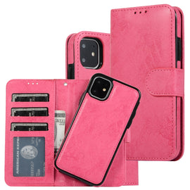 KLT888-2 Retro 2 in 1 Detachable Magnetic Horizontal Flip TPU + PU Leather Case with Holder & Card Slots & Photo Frame & Wallet, For iPhone 11, For iPhone 11 Pro, For iPhone 11 Pro Max, For iPhone 6, For iPhone 6 Plus, For iPhone SE 2022 / SE 2020 / 8 ...