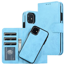 Load image into Gallery viewer, KLT888-2 Retro 2 in 1 Detachable Magnetic Horizontal Flip TPU + PU Leather Case with Holder &amp; Card Slots &amp; Photo Frame &amp; Wallet, For iPhone 11, For iPhone 11 Pro, For iPhone 11 Pro Max, For iPhone 6, For iPhone 6 Plus, For iPhone SE 2022 / SE 2020 / 8 ...