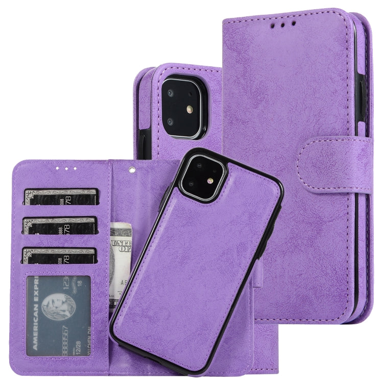 KLT888-2 Retro 2 in 1 Detachable Magnetic Horizontal Flip TPU + PU Leather Case with Holder & Card Slots & Photo Frame & Wallet, For iPhone 11, For iPhone 11 Pro, For iPhone 11 Pro Max, For iPhone 6, For iPhone 6 Plus, For iPhone SE 2022 / SE 2020 / 8 ...