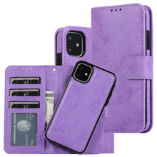 Load image into Gallery viewer, KLT888-2 Retro 2 in 1 Detachable Magnetic Horizontal Flip TPU + PU Leather Case with Holder &amp; Card Slots &amp; Photo Frame &amp; Wallet, For iPhone 11, For iPhone 11 Pro, For iPhone 11 Pro Max, For iPhone 6, For iPhone 6 Plus, For iPhone SE 2022 / SE 2020 / 8 ...