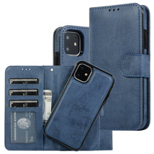 Load image into Gallery viewer, KLT888-2 Retro 2 in 1 Detachable Magnetic Horizontal Flip TPU + PU Leather Case with Holder &amp; Card Slots &amp; Photo Frame &amp; Wallet, For iPhone 11, For iPhone 11 Pro, For iPhone 11 Pro Max, For iPhone 6, For iPhone 6 Plus, For iPhone SE 2022 / SE 2020 / 8 ...