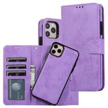 Load image into Gallery viewer, KLT888-2 Retro 2 in 1 Detachable Magnetic Horizontal Flip TPU + PU Leather Case with Holder &amp; Card Slots &amp; Photo Frame &amp; Wallet, For iPhone 11, For iPhone 11 Pro, For iPhone 11 Pro Max, For iPhone 6, For iPhone 6 Plus, For iPhone SE 2022 / SE 2020 / 8 ...