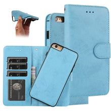 Load image into Gallery viewer, KLT888-2 Retro 2 in 1 Detachable Magnetic Horizontal Flip TPU + PU Leather Case with Holder &amp; Card Slots &amp; Photo Frame &amp; Wallet, For iPhone 11, For iPhone 11 Pro, For iPhone 11 Pro Max, For iPhone 6, For iPhone 6 Plus, For iPhone SE 2022 / SE 2020 / 8 ...