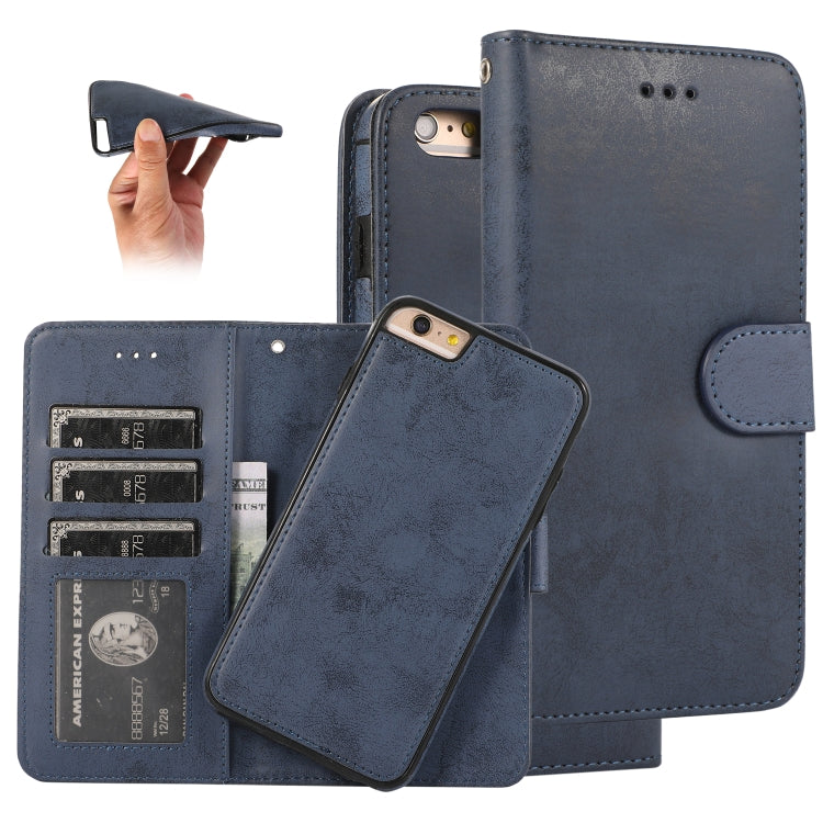 KLT888-2 Retro 2 in 1 Detachable Magnetic Horizontal Flip TPU + PU Leather Case with Holder & Card Slots & Photo Frame & Wallet, For iPhone 11, For iPhone 11 Pro, For iPhone 11 Pro Max, For iPhone 6, For iPhone 6 Plus, For iPhone SE 2022 / SE 2020 / 8 ...