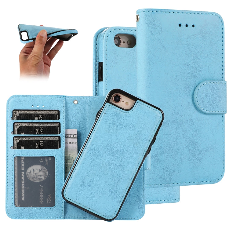KLT888-2 Retro 2 in 1 Detachable Magnetic Horizontal Flip TPU + PU Leather Case with Holder & Card Slots & Photo Frame & Wallet, For iPhone 11, For iPhone 11 Pro, For iPhone 11 Pro Max, For iPhone 6, For iPhone 6 Plus, For iPhone SE 2022 / SE 2020 / 8 ...