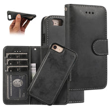 Load image into Gallery viewer, KLT888-2 Retro 2 in 1 Detachable Magnetic Horizontal Flip TPU + PU Leather Case with Holder &amp; Card Slots &amp; Photo Frame &amp; Wallet, For iPhone 11, For iPhone 11 Pro, For iPhone 11 Pro Max, For iPhone 6, For iPhone 6 Plus, For iPhone SE 2022 / SE 2020 / 8 ...