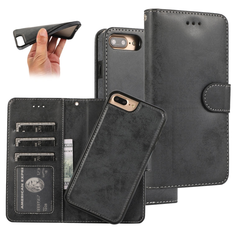 KLT888-2 Retro 2 in 1 Detachable Magnetic Horizontal Flip TPU + PU Leather Case with Holder & Card Slots & Photo Frame & Wallet, For iPhone 11, For iPhone 11 Pro, For iPhone 11 Pro Max, For iPhone 6, For iPhone 6 Plus, For iPhone SE 2022 / SE 2020 / 8 ...