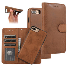 Load image into Gallery viewer, KLT888-2 Retro 2 in 1 Detachable Magnetic Horizontal Flip TPU + PU Leather Case with Holder &amp; Card Slots &amp; Photo Frame &amp; Wallet, For iPhone 11, For iPhone 11 Pro, For iPhone 11 Pro Max, For iPhone 6, For iPhone 6 Plus, For iPhone SE 2022 / SE 2020 / 8 ...