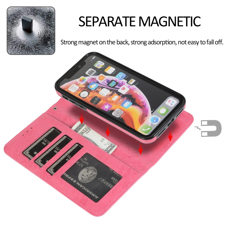 KLT888-2 Retro 2 in 1 Detachable Magnetic Horizontal Flip TPU + PU Leather Case with Holder & Card Slots & Photo Frame & Wallet, For iPhone XR, For iPhone XS Max, For iPhone 12 mini, For iPhone 12 / 12 Pro, For iPhone 12 Pro Max
