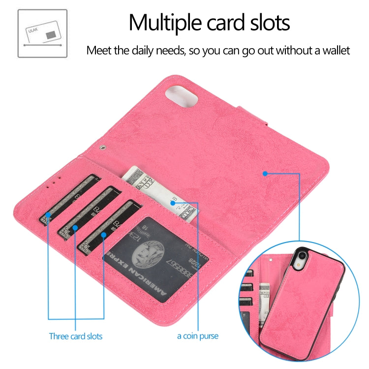 KLT888-2 Retro 2 in 1 Detachable Magnetic Horizontal Flip TPU + PU Leather Case with Holder & Card Slots & Photo Frame & Wallet, For iPhone XR, For iPhone XS Max, For iPhone 12 mini, For iPhone 12 / 12 Pro, For iPhone 12 Pro Max
