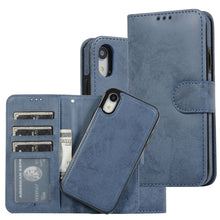 Load image into Gallery viewer, KLT888-2 Retro 2 in 1 Detachable Magnetic Horizontal Flip TPU + PU Leather Case with Holder &amp; Card Slots &amp; Photo Frame &amp; Wallet, For iPhone XR, For iPhone XS Max, For iPhone 12 mini, For iPhone 12 / 12 Pro, For iPhone 12 Pro Max