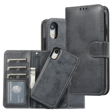 Load image into Gallery viewer, KLT888-2 Retro 2 in 1 Detachable Magnetic Horizontal Flip TPU + PU Leather Case with Holder &amp; Card Slots &amp; Photo Frame &amp; Wallet, For iPhone XR, For iPhone XS Max, For iPhone 12 mini, For iPhone 12 / 12 Pro, For iPhone 12 Pro Max