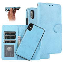 Load image into Gallery viewer, KLT888-2 Retro 2 in 1 Detachable Magnetic Horizontal Flip TPU + PU Leather Case with Holder &amp; Card Slots &amp; Photo Frame &amp; Wallet, For iPhone XR, For iPhone XS Max, For iPhone 12 mini, For iPhone 12 / 12 Pro, For iPhone 12 Pro Max