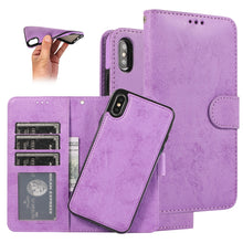 Load image into Gallery viewer, KLT888-2 Retro 2 in 1 Detachable Magnetic Horizontal Flip TPU + PU Leather Case with Holder &amp; Card Slots &amp; Photo Frame &amp; Wallet, For iPhone XR, For iPhone XS Max, For iPhone 12 mini, For iPhone 12 / 12 Pro, For iPhone 12 Pro Max