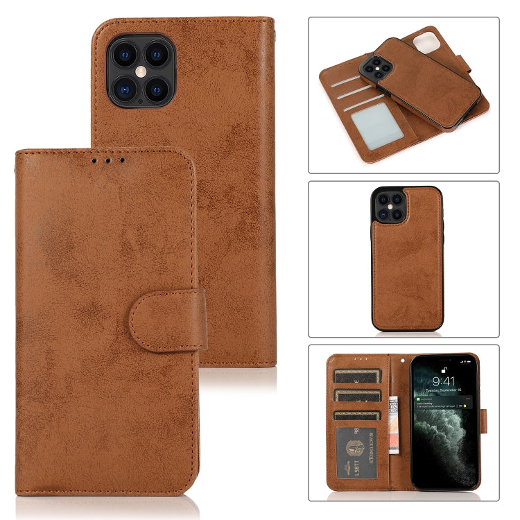 KLT888-2 Retro 2 in 1 Detachable Magnetic Horizontal Flip TPU + PU Leather Case with Holder & Card Slots & Photo Frame & Wallet, For iPhone XR, For iPhone XS Max, For iPhone 12 mini, For iPhone 12 / 12 Pro, For iPhone 12 Pro Max