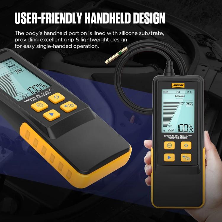 AUTOOL AS503 2.8 inch Backlit Display Car Engine Oil Tester Lubricating Oil Quality Analyzer, AS503