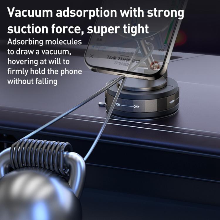 CCT30-2F Rotating Vacuum Adsorption Magnetic Car Phone Holder, CCT30-2F