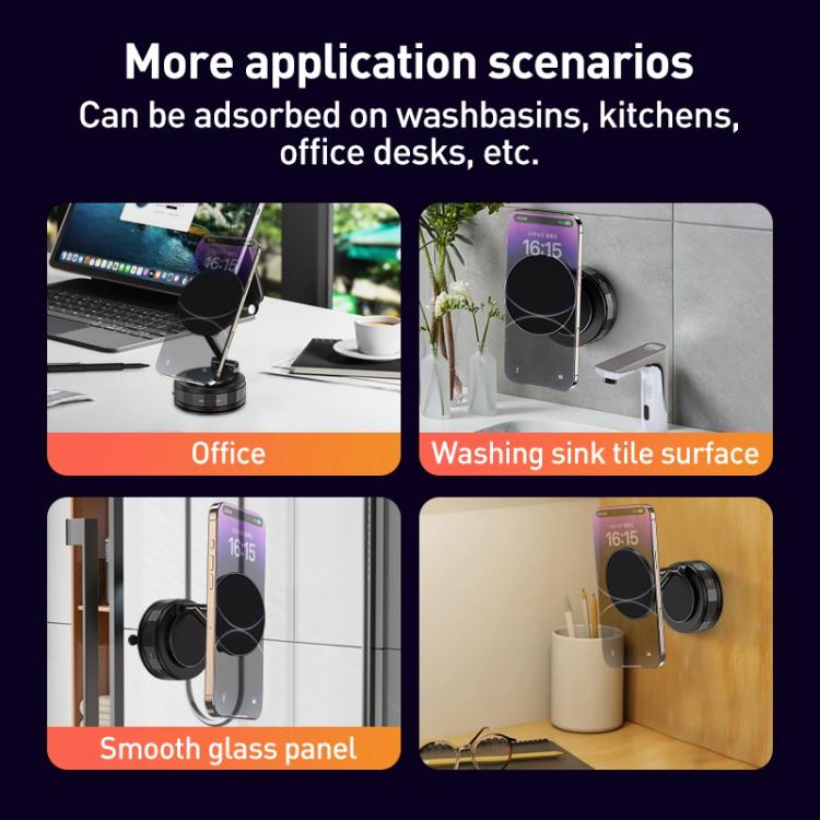 CCT30-2F Rotating Vacuum Adsorption Magnetic Car Phone Holder, CCT30-2F