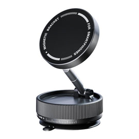 K10A Three-axis Folding Vacuum Adsorption Magnetic Car Phone Holder, K10A (White), K10A (Black), K10A (Grey)