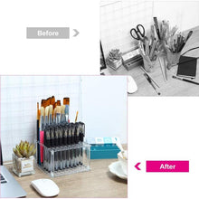 Load image into Gallery viewer, YX163 96-Hole Acrylic Paint Brush Pencils Stand, YX163 (Transparent), YX163 (Black)