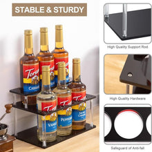 Load image into Gallery viewer, YX164 Acrylic 2 Tier Coffee Syrups Bottle Rack Organizer, YX164