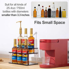 Load image into Gallery viewer, YX164 Acrylic 2 Tier Coffee Syrups Bottle Rack Organizer, YX164