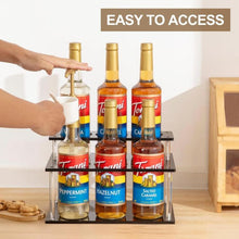 Load image into Gallery viewer, YX164 Acrylic 2 Tier Coffee Syrups Bottle Rack Organizer, YX164